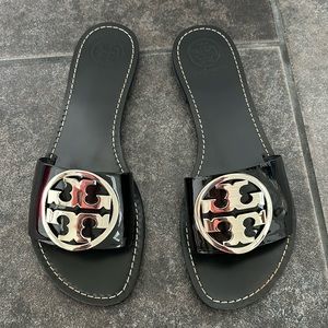 Tory Burch black Grania-Patent Calf